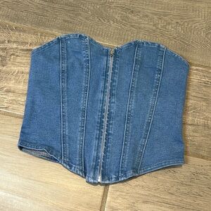 Denim tube top